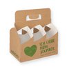 Flaschenträger aus Karton für 0,5l Euroflaschen braun weiß "Natürlich"