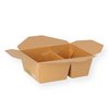 Food-Box eckig braun 2-geteilt 400/600ml 171x140x65mm