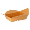 Food-Box braun flach 2-geteilt 600/400ml 215x158x48mm