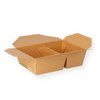 Food-Box braun 2-geteilt 900/600ml 215x158x65mm