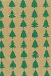 Weihnachtspapier Tannenbaum grün 70cm x 100m