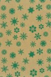 Weihnachtsgeschenkpapier Flocken grün 70cmx200m