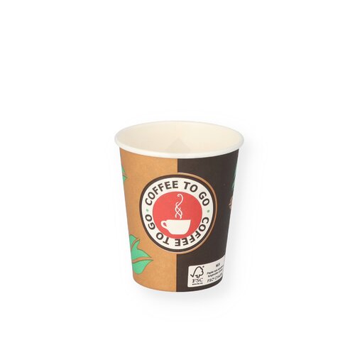 Coffee-To-Go Becher 200ml  FSC® zertifizierte Kaffeebecher 0,2 Liter Ø 80mm