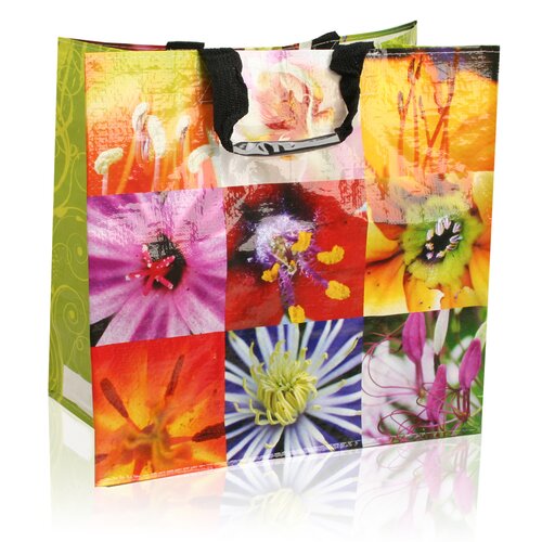 Woven Bags "Blüten" 25 Stück 37+23x36cm